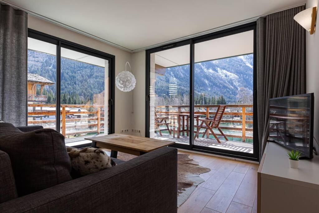 Modern 2Br 5* Pool Gym Spa Garage Mont-Blanc View Chamonix Bagian luar foto